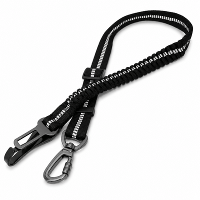 Elastic Reflective Dog Car Seat Belt – Adjustable Stretch Safety Lead (70–125cm)