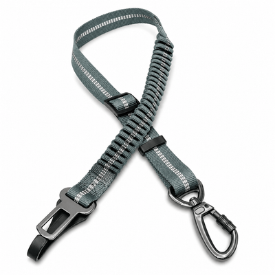 Elastic Reflective Dog Car Seat Belt – Adjustable Stretch Safety Lead (70–125cm)