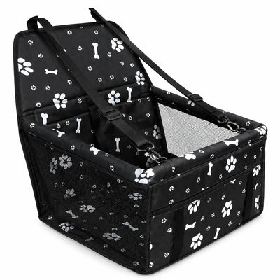 Dog Car Seat with Mesh Sides & Storage Pocket