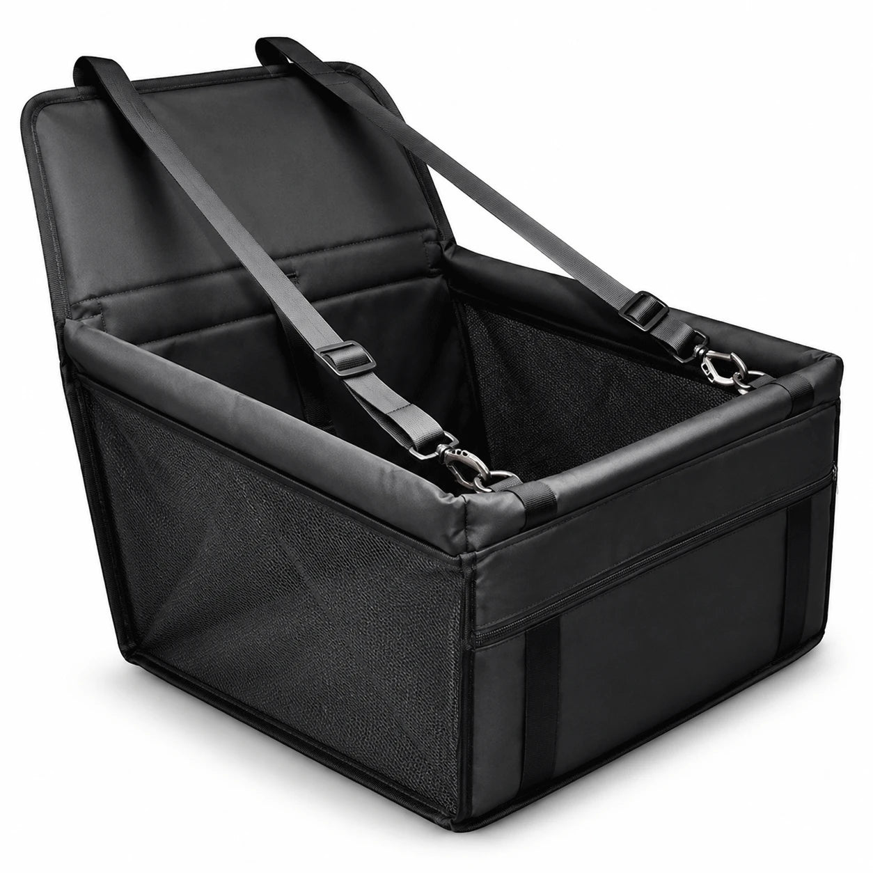 Dog Car Seat with Mesh Sides & Storage Pocket