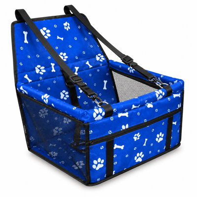 4D Pet Car Seat Booster – Waterproof Oxford Dog Car Seat with Safety Clip & Storage Pocket