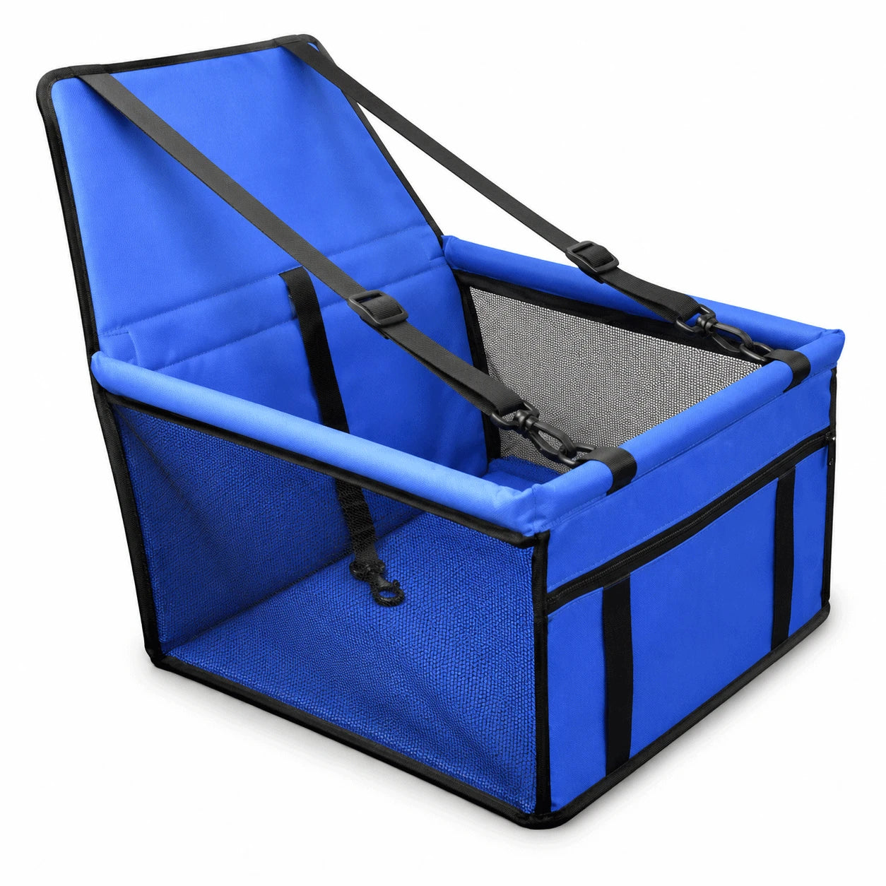 Dog Car Seat with Mesh Sides & Storage Pocket