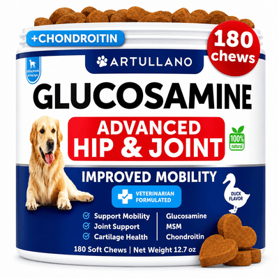 Glucosamine & Chondroitin Hip & Joint Chews for Dogs – 120 Treats